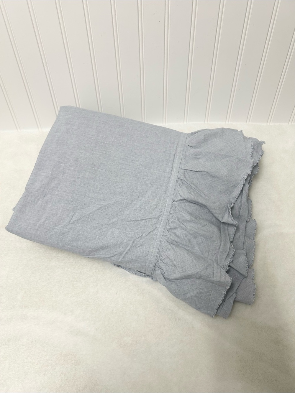Pottery Barn Teen Chambray Ruffle duvet twin